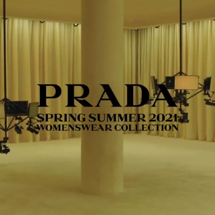 Frame from Prada's Spring /Summer 2021 Womenswear YouTube video